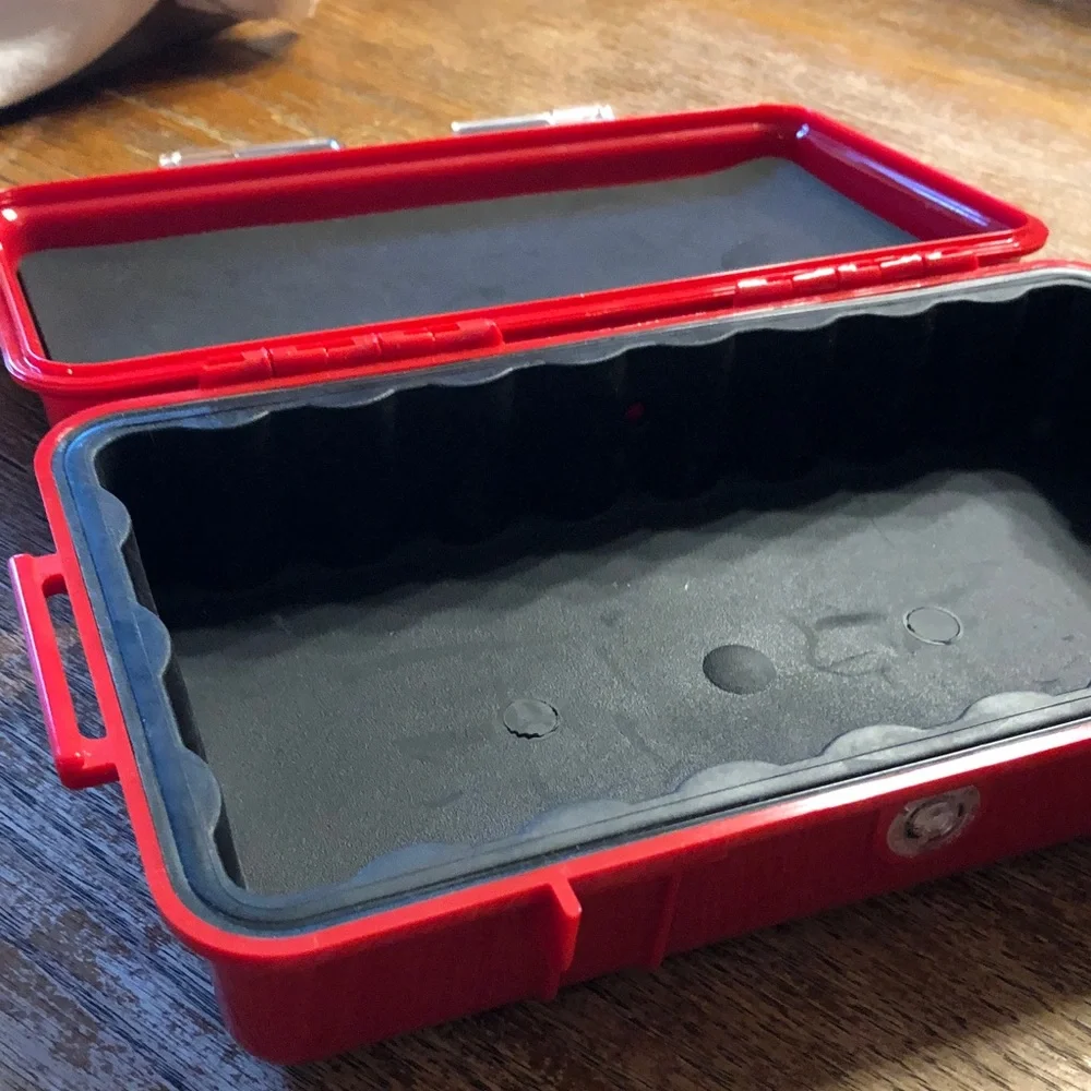 Legend Red Hard Plastic Waterproof Storage Case